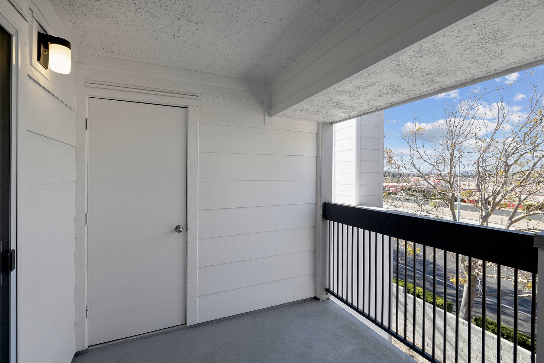 Apartment patio at Hilltop Commons Apartments in San Pablo CA